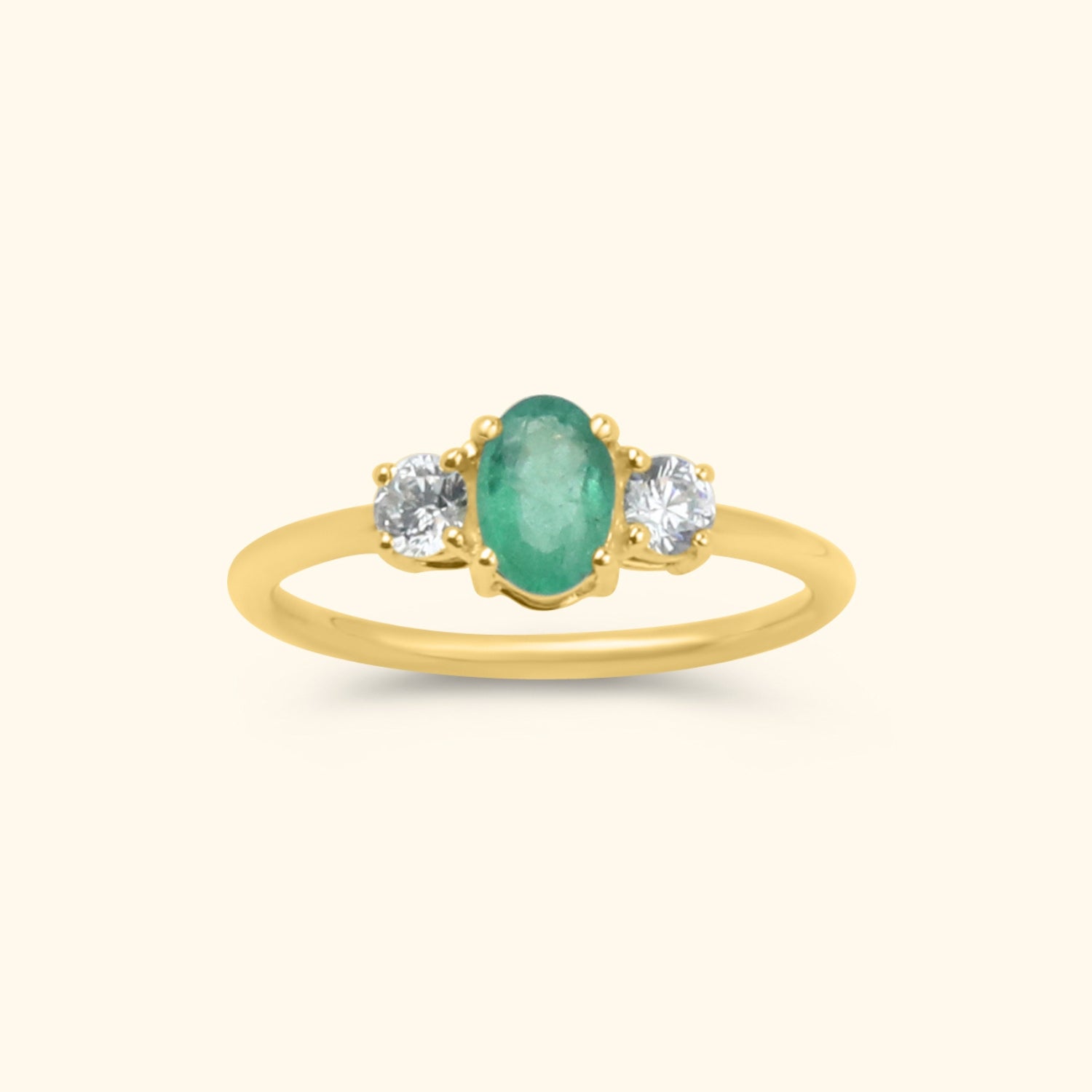 Liv Emerald duo ring | 9K