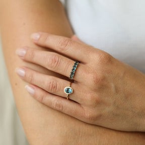 Selly London Blue Topaz Ring | 9K